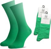 Jacob & Roy's 2 Paar Groene Sokken - Kousen - Heren & Dames - Leuke Sokken - Vrolijke Sokken - Grappige Sokken - Katoen - Maat 35-38 - Funny Socks - Gekleurde Sokken Waar Je Happy Van Wordt