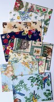 Pakket 8 lapjes stof - bloemen - dieren - verschillende prints - 25 x 50 cm - patchwork - quilt - naaien - stoffen