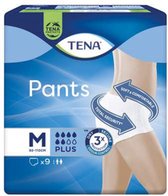 TENA Pants Plus Medium - Maat M - Matige tot hoge incontinentie - Pak van 9
