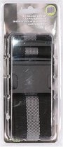 Bagageriem zwart/grijs - kofferband 100-180 cm