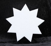 1x Piepschuim vormen 9-punts ster 30 x 5 cm hobby/knutselmateriaal - DIY - Knutselen - Styropor - Sterren decoratie schilderen
