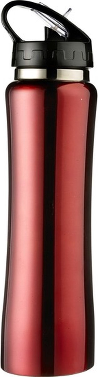 Rode RVS bidon/drinkfles met buigbare drinktuit 500 ml - Sportfles