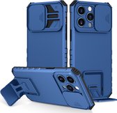 GSMNed – iPhone 14 Plus – Camera Bescherming – Luxe iPhone hoesje Blauw – Magneetaansluiting – Shockproof Blauw – Iphone 14 Plus