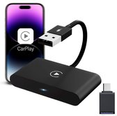 ViveLux® Carplay Dongle - Draadloos Carplay - Carlinkit - 2023 Verbeterd Model - Voor Iphone IOS13+ - Zwart