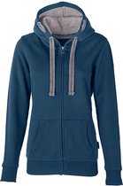 Women's Hooded Jacket met ritssluiting Denim - XL