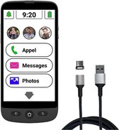 Amplicomms M510 M - Vereenvoudigde Senior Smartphone 4G Grote Knoppen Dual SIM SOS-knop