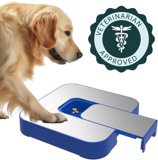 Skuun Nagelvijl voor Hond – 30x30 cm – Stressvrije hondenvijl uit roestvrij staal met antislip – Inclusief trainingshulp