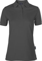 Women's 'Luxury Stretch' Polo met korte mouwen Dark Grey - L