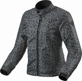 REV'IT! Jacket Shade H2O Ladies Leopard Dark Grey M - Maat - Jas