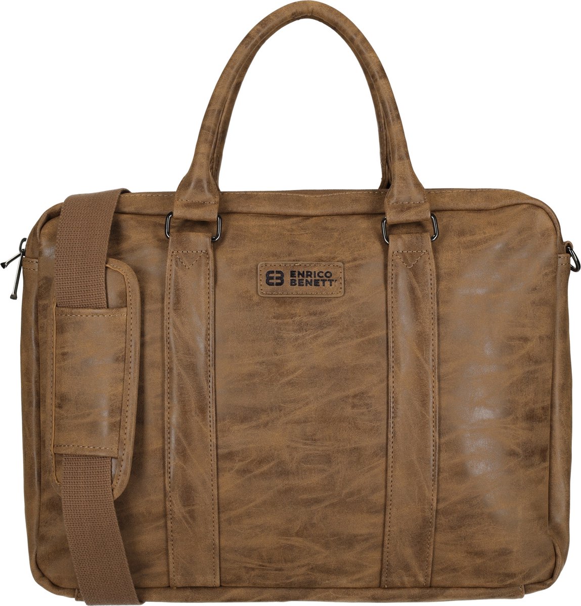 Enrico Benetti Rotterdam Laptoptas 15 inch - 66691 - Camel