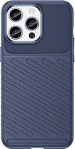 C-multi - Thunder Case - Coque iPhone 15 Pro Max - Blauw