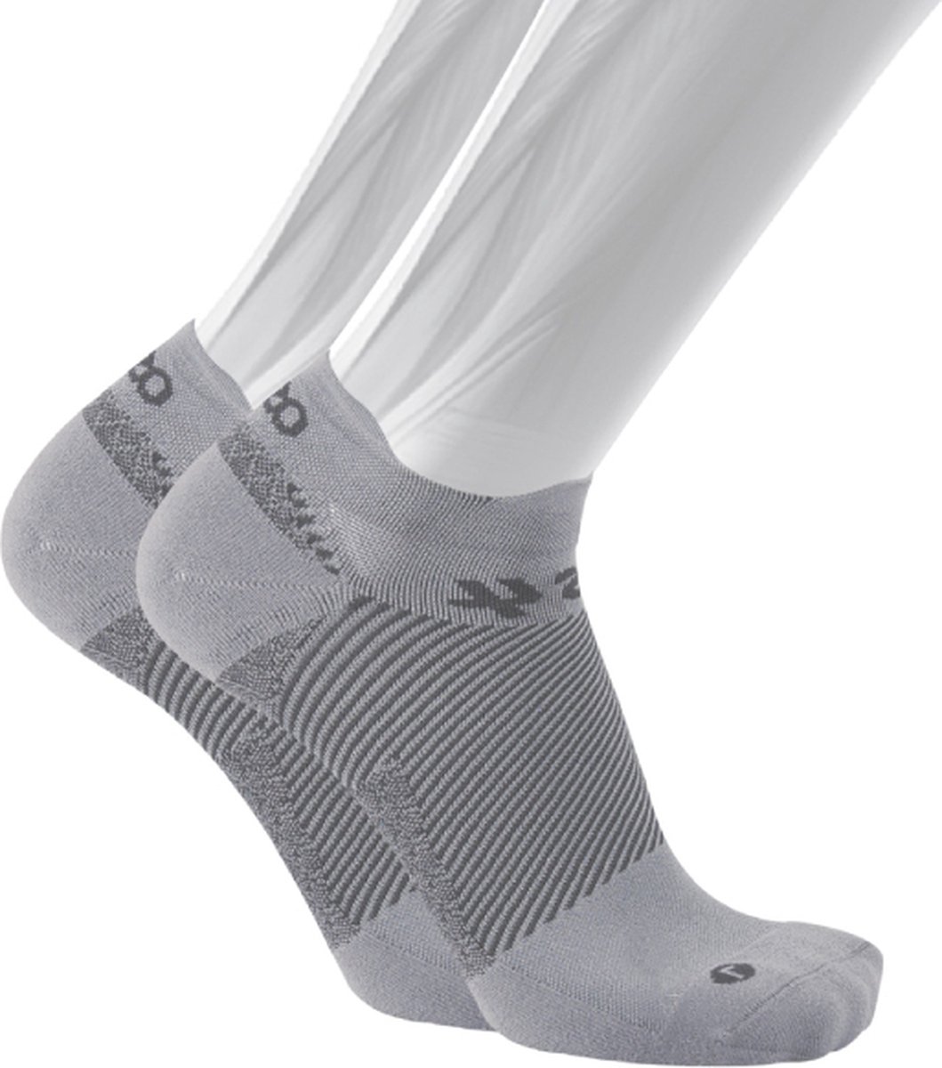 OS1st FS4 fasciitis plantaris compressie sneakersokken maat S (34-37) – grijs – hielspoor – vermoeide voeten – pijn onder de voetboog – hielpijn – ademend – vochtregulerend – verkoelend - naadloos – antibacterieel