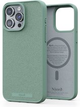 Njord Collections Fabric Telefoonhoesje - Geschikt voor iPhone 15 Pro Max - 2M valbestendig - 100% gereycled materiaal - Mag Compatibel – Turquoise