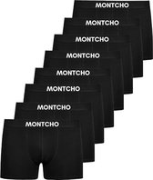MONTCHO - Essence Series - Boxershort Heren - Onderbroeken heren - Boxershorts - Heren ondergoed - 8 Pack (8 Zwart) - Heren - Maat L