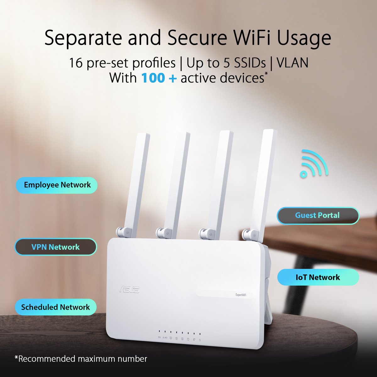 ASUS ExpertWiFi EBR63 – Accesspoint - Router - AX3000 - WiFi 6 - Dual-Band – foto 5