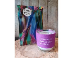 Kaars-Kaars in glas-Liefde-Jij zet mijn hart in vuur en vlam-Lucifers-Valentijn-Cadeau-Giftset-Cosy Candle-Verjaardag-Feest-Huwelijkscadeau-20-Branduren-Kaarsengeschenkset-Musthave-Elegant-Luxueus-Gezelligheid-Knus-Kerst-Kerstcadeau-Sinterklaas