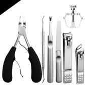 Borvat® | 7-delige Pedicure en Manicure Set - Nagelknipper - Pedicureset - Nagelvijl - Nageltang - Kalknagel - Teennagelknipper