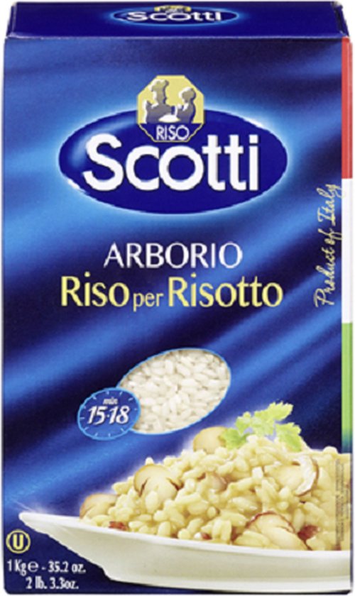 Riso Scotti Arborio Risp per Risotto langkorrelige rijst uit Italië