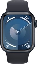 Apple Watch Series 9 - GPS + Cellular - 41 mm - Boîtier en aluminium minuit avec bracelet Sport minuit - M/L