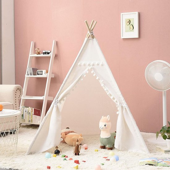 Speeltent voor peuters, draagbare pop-up indianentent, tipi,Prinses prins Castle Play Tent, EN71-gecertificeerd, speelhuis voor binnen en buiten, Jongens en Meisjes Verjaardagscadeau