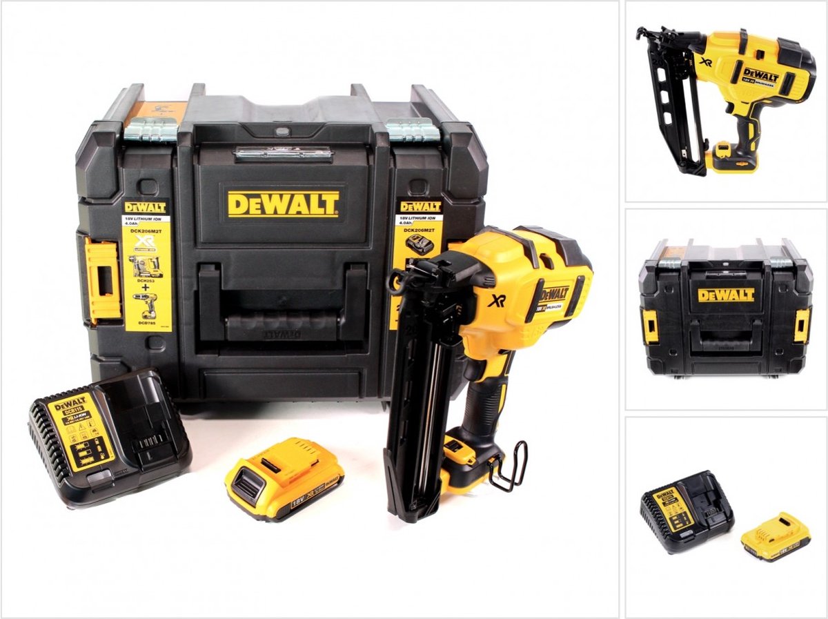 DeWalt DCN 660 D1 accu-spijkermachine 18 V 32 - 63 mm borstelloos + 1x accu 2,0 Ah + oplader + koffer