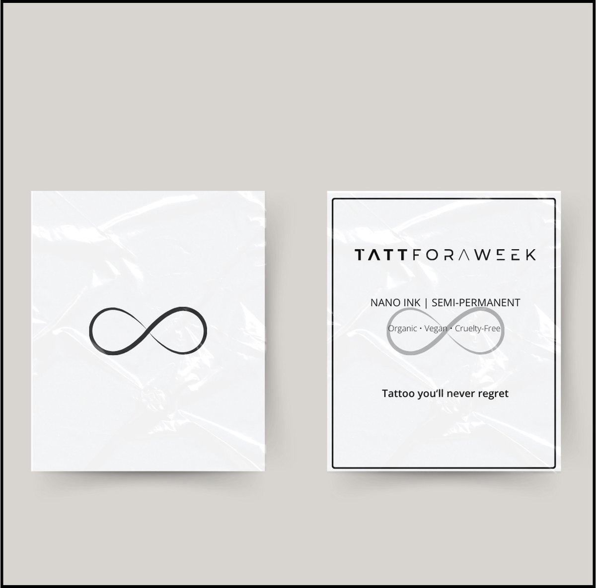 Tijdelijke tattoo infinity | Neptattoo volwassenen | Tijdelijke tattoo voor volwassenen | Temporary tattoo | Plaktattoos voor volwassenen | Neptattoos | Probeer zorgeloos een tattoo | tattforaweek