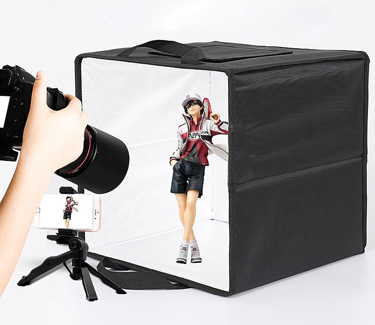 Fotostudio – Fotobox Met Draagtas – Met 128 Lampkralen – 40CM – Hoge Kwaliteit Box – 3 Soorten Licht