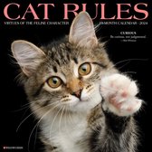 Cat Rules 2024 12 X 12 Wall Calendar