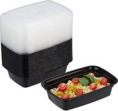Relaxdays meal prep bakjes set van 24 - herbruikbaar - lunchbox 1 vak - bakjes met deksel