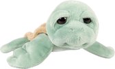Suki Gifts pluche zeeschildpad Jules knuffeldier - cute eyes - mintgroen - 14 cm - Hoge kwaliteit