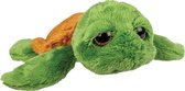 Suki Gifts pluche zeeschildpad Jules knuffeldier - cute eyes - donkergroen - 14 cm - Hoge kwaliteit