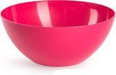 Plasticforte Serveerschaal/saladeschaal - D26 x H12 cm - kunststof - fuchsia roze - 3500 ml