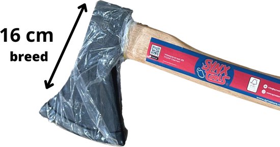 Synx Tools Handbijl 800 Gram - Handbijl - Hakbijl - Handbijlen - Bijl - Wig bijl- Tuingereedschap - Hakken - Met Houten steel van Synx Tools — afbeelding 2