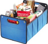 Koffer baktas van polyester met stevige bodem (blauw - neutraal) - klapbox koffer bakbox vouwbox organizer autobox tas autokoffer bak accessoires