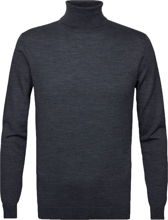 Profuomo - Pull col roulé Merino Anthracite - Homme - Taille L - Coupe moderne