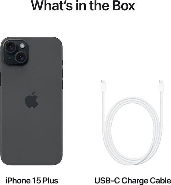 Apple iPhone 15plus ブラック　256GB Apple iPhone 15 Plus - 256GB - Dynamic Island - USB-C - Black | bol