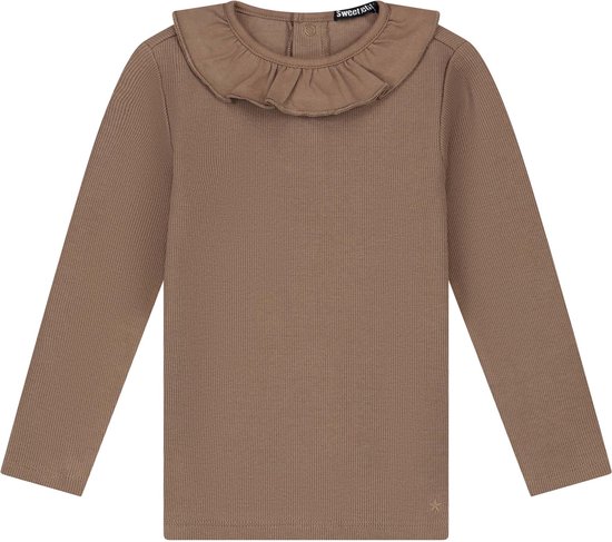 Foto: Sweet petit peuter shirt ellie meisjes kleding taupebrown maat 92