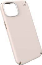 Speck hoesje geschikt voor Apple iPhone 15 - Slank - MagSafe - Ultieme Bescherming - Luxe Soft-touch Afwerking - Valbescherming gecertificeerd tot 4 meter - Microban Antibacterieel - Presidio2 Pro lijn -Beige Geel