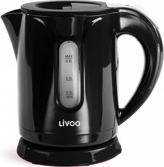 Livoo DOD114N, 0,8 l, 1100 W, Zwart, Kunststof, Waterniveau-indicator, Oververhittingsbeveiliging