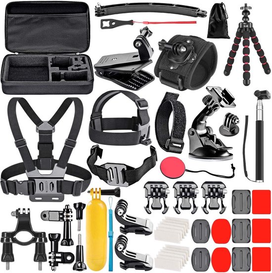 KIT D'ACCESSOIRES POUR Gopro Hero 12 11 10 9 Noir Sac de transport