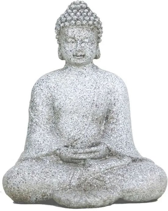Meditatie Boeddha steengrijs - Meditatie