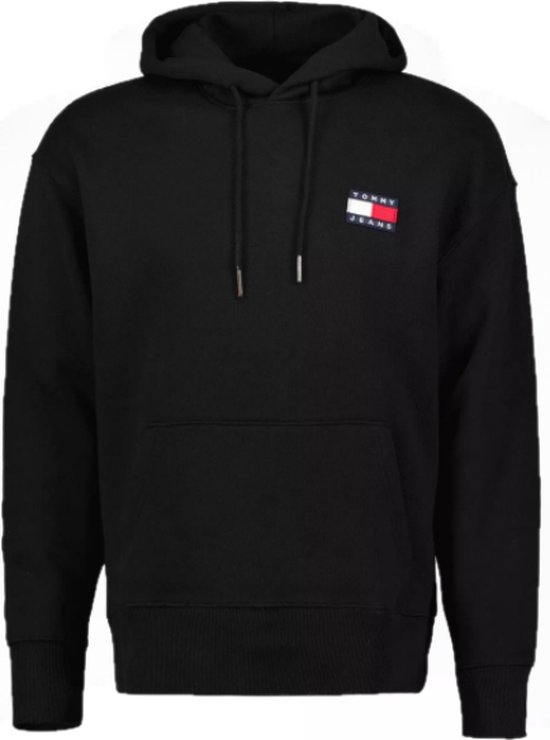 Tommy Jeans Badge Hoodie, zwart - Maat S -