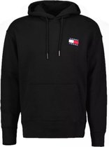 Tommy Jeans Badge Hoodie, zwart - Maat XXL -