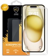 2-Pack iPhone 15 Screenprotectors - MobyDefend Case-Friendly Screensavers - Gehard Glas - Glasplaatjes Geschikt Voor iPhone 15