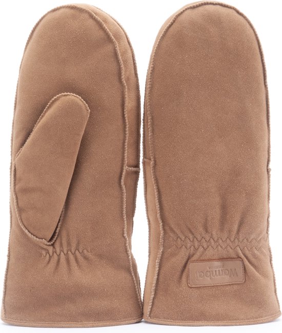 Mitaines Femme Warmbat Chèvre Daim - Cognac - Taille S