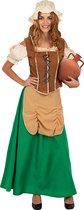 Funidelia | Costume d'aubergiste médiéval pour femme - Médiéval, Le Moyen-Âge, paysans, aubergiste - Costume pour Adultes Accessoires de costumes et accessoires pour Halloween, carnaval et fêtes - Taille XS - Marron