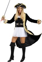 Funidelia | Deluxe Piraten kostuum Koloniale Collectie voor vrouwen - Zeerover, Boekanier - Kostuum voor Volwassenen Accessoire verkleedkleding en rekwisieten voor Halloween, carnaval & feesten - Maat XXL - Zwart