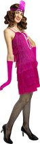 Funidelia | 1920s Flapper kostuum in roze voor vrouwen - De jaren '20, Cabaret, Gangster, Decennia - Kostuum voor Volwassenen Accessoire verkleedkleding en rekwisieten voor Halloween, carnaval & feesten - Maat XS - Roze