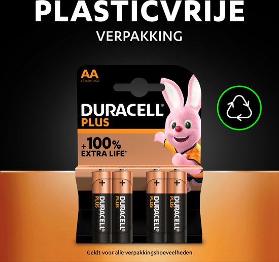 Duracell Plus AA - alkaline batterijen - 1,5V, LR6 - 24 stuks