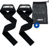 Sangles de levage Lionetic - Sangles - Sangles Fitness - Powerlifting / Musculation/ Fitness - Zwart 2 Pièces